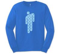 Billie Eilish T Shirt Maninman Logo Nuevo Oficial Mid Azul Long Sleeve Unisex