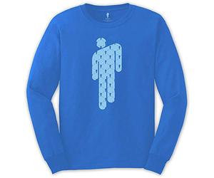 Billie Eilish T Shirt Maninman Logo Nuevo Oficial Mid Azul Long Sleeve Unisex