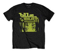 Billie Eilish T Shirt Neon Logo & Billie Official Navy Blue Camiseta Unisex Adulto