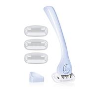 Billie Maquinillas de afeitar para mujer - Maquinilla de afeitar para mujer + 4 recambios de maquinilla de afeitar de 5 cuchillas + soporte magnético - Azul frío