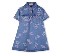 Billieblush, Vestido Vaquero Manga Corta, Lentejuelas, Niña, Azul Denim, 3 Años