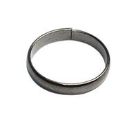 Billion Deals Anillo de hierro puro Saturn Shani negro Challa negro real zapato de caballo anillo ajustable para hombres y mujeres, juego de 5