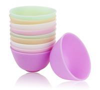 BILLIOTEAM - 10 cuencos de silicona multicolor para mezclar, reutilizables, para preparar y servir, para condimentos, mascarillas faciales, para el cu