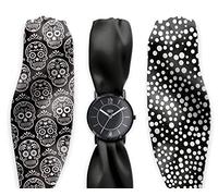 Bill's Watches Reloj Analógico para Mujer de Cuarzo con Correa en Tela BW-TRDPK56
