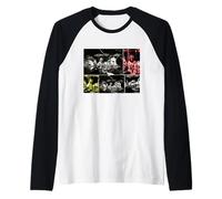 Billy Cobham Jazz Fusion Stratus Baterista por Dick Barnatt Camiseta Manga Raglan