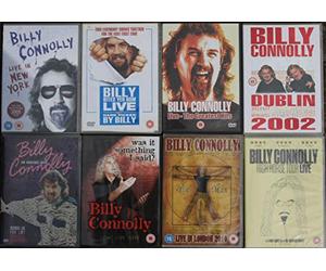 BILLY CONNOLLY STAND-UP LIVE COMEDY COLLECTION 8 DVD's: an audience with WAS IT SOMETHING I SAID bites yer bum and hand picked IN NEW YORK london 2010 HIGH HORSE TOUR the greatest hits DUBLIN 2002