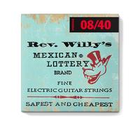 Billy Gibbons Custom Rev Willy - Cuerdas para guitarra 08-40 | Paquete de 3