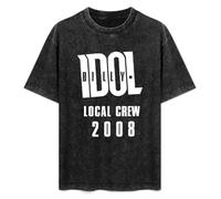 Billy Idol Local Crew 2008 T-Shirt Printed tee Graphic Top for Men Black Shirt S
