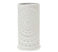 Billy portavelas blanco 14 x 6,5 cm, candelero de metal de 4