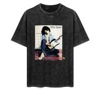 Billy Squier Dont Say No Rock Album Cover T-Shirt Printed tee Graphic Top for Men Black Shirt XL
