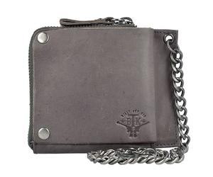 Billy the Kid Billetera con cadena Nasty Cowboys Piel 12,5 cm gris