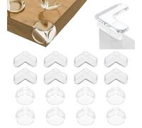 BillyBath 16PCS Protector de Esquinas para Bebé para Mesas y Muebles Protección contra Impactos para Bebés y Niños Fuerte Adhesión Protectores de Esquinas Transparente