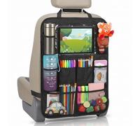 BillyBath Organizador Asiento Coche, XL Organizador Asiento Coche Ninos con Soporte para Tablet 11", 10 Bolsillos ara Facilitar El Almacenamiento iPad Tablet(1 Pieza)