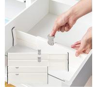 BillyBath Organizador de cajones, juego de 4 separadores ajustables, almacenamiento de ropa de malla, tocador, baño, cocina, armario, oficina