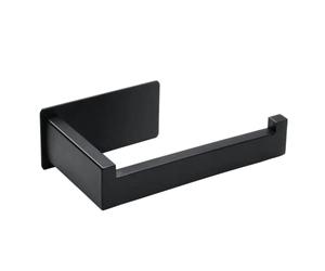 BillyBath Portarrollos Papel Higienico, Acero Inoxidable Portarrollos Baño Adhesivo Portarrollos Baño Sin Taladro Portarollos Papel Higiénico para Baño, Cocina(Negro)