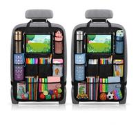 BillyBath Protector de respaldo para coche para niños, organizador de coche con bolsa de 10 pulgadas para iPad/tableta, 10 bolsillos, almacenamiento de juguetes para niños, tela Oxford impermeable (2