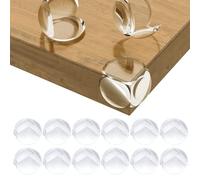 BillyBath Protector Esquinas Bebe 12 PCS Esquineras Protectoras Bebe para Escritorio Mesa Esquinas y Bordes Sueltos sin Peligro Redondo Paquete de 12, Transparente