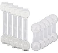 BillyBath Seguridad Puertas Niños 10pcs, Cierre Seguridad Cajones Bebe Protector Cierres Para Armarios, Wc, Cocinas, Puertas Y Ventanas, Nevera, Proteccion Bebes Casa, Transparent