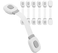 BillyBath Seguridad Puertas Niños 6pcs, Cierre Seguridad Cajones Bebe Protector Cierres Para Armarios, Wc, Cocinas, Puertas Y Ventanas, Nevera, Proteccion Bebes Casa, Gris