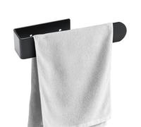 BillyBath Toallero Negro para Baño, Toallero Adhesivo Pared Sin Taladro, paños de Cocina, Soporte para Toallas de Invitados, Soporte Autoadhesivo para Toallas (20 cm)
