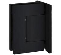 BILOBA 8910 - Bisagra para puerta de cristal (8-13,52 mm, con ajuste de posición cero, acero inoxidable, color negro mate)
