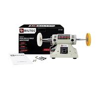 BILTEC Pulidora de banco, pulidora de mesa, con 2 almohadillas de 75 mm, 200 W, enchufe de la UE, 10.000 RPM, máquina de pulido eléctrica, pulidora pequeña, pulidora de joyas