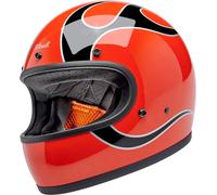 Biltwell Gringo Flames, casco integral M male Naranja/Negro/Blanco