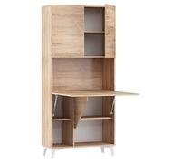BIM Furniture Megan - Escritorio plegable (1 estante, roble Sonoma)