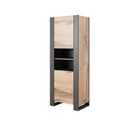 BIM Furniture Vitrina NUNKI 170 cm estantería armario lado mueble vitrina estantería Wotan roble antracita