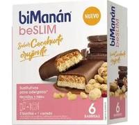 BIMANÁN BeSlim Barritas Sustitutivas Cacahuete Crujiente- 2 Barritas Equivalen a una Comida - Dieta Baja en Calorías - Productos para Adelgazar - Caja de 6 Unidades