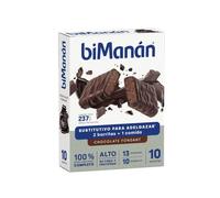 biManán Barritas Sustitutivas Sabor Chocolate Fondant 10uds