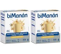 BIMANÁN - BATIDO SUSTITUTIVO SABOR VAINILLA - para Ayudarte a Controlar tu Peso - 1 Batido Equivale a una Comida y Proporciona 206 Calorías - 6 Unidades - 330g (Paquete de 2)