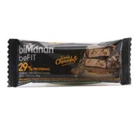 BIMANÁN BEFIT - BARRITAS DOBLE CHOCOLATE - Alimento Hiperproteico - Doble Cobertura de Chocolate Negro y con Almendras - 29% de Proteínas - Expositor 20 Unidades (700g)