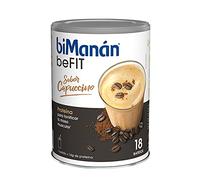 biManán - beFIT Batido Sabor Capuccino, Bebida de Proteína para Tonificar tu Masa Muscular en Polvo, con Fibra, Vitaminas y Minerales, Sin Aceite de Palma ni Azúcares Añadidos - 18 Batidos, 540 g