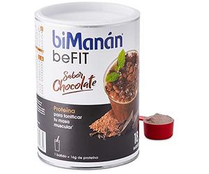 BIMANÁN BEFIT - BATIDOS DE PROTEÍNA - Sabor Chocolate - Batido Hiperproteico para Tonificar y Aumentar Masa Muscular - Producto Proteico Delicioso Sabor Chocolate - 540g, 18 Raciones de 30g