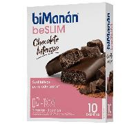 BIMANÁN BARRITAS BESLIM CHOCOLATE INTENSO 10 UNIDADES