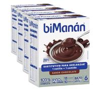 biManán - Natillas de Chocolate, Crema Sustitutiva de Comidas para Adelgazar, Bajas en Calorías, Ayudan a Perder y Controlar el Peso, con Proteínas, Vitaminas y Minerales - 6 x 50 g: 300 g