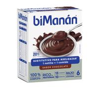 Bimanán BeSlim Natillas De Chocolate 50g 6 Sobres Chocolate