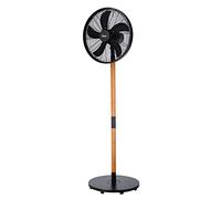 Bimar VPM410 Ventilador de Pie Altura 150 cm en Madera y Metal, Ventilador Silencioso con Selector 0 +3 Velocidades, Hélice Ø 40 cm con 5 Palas, Motor 50W, Botón Oscilación Dx-Sx