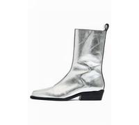 Bimba y Lola Silver Leather Cowboy Boot Talla: 35 | Botas Outlet | Mujer