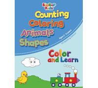 BimBop Kids Color & Learn: Counting, Coloring, Animals, Shapes - US Spelling Edition