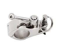 Bimini 316 - Abrazadera de acero inoxidable 316 de 22 mm y 25 mm con mordaza con bisagra, fácil de instalar, llave de abrazadera (llave con anilla, 25 mm)