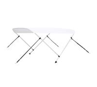Biminitop 2 arco 180x150x110 cm blanco | 100% poliéster, revestimiento de PU, marco de aluminio, acero inoxidable 316, ajustable 145-155 cm