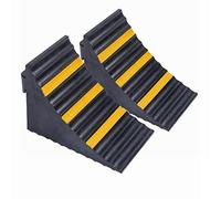 bimiti Cuñas de goma antideslizantes para cargas pesadas, 2 unidades, color negro y amarillo, 25 x 16 x 19 cm, adecuado para remolques de autocaravanas