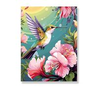 Bimkole 5D Diamond Painting Kit Bricolaje Arte Colibrí, Flor Pintura De Arte Pintura Diamantes Kits Estampados De Punto De Cruz Diamantes de Imitación Decoración de Pared 30x40 cm