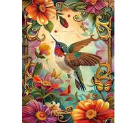 Bimkole 5D Diamond Painting Kit Bricolaje Arte Flores Y Pájaros, Animal Pintura De Arte Pintura Diamantes Kits Estampados De Punto De Cruz Diamantes de Imitación Decoración de Pared 30x40 cm