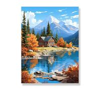 Bimkole 5D Diamond Painting Kit Bricolaje Arte Paisaje De Otoño, árbol Pintura De Arte Pintura Diamantes Kits Estampados De Punto De Cruz Diamantes de Imitación Decoración de Pared 30x40 cm