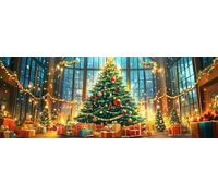 Bimkole 5D Grande Diamond Painting Kit Bricolaje Arte árbol De Navidad, Regalos Pintura De Arte Pintura Diamantes Kits Estampados De Punto De Cruz Diamantes de Imitación Decoración de Pared 30x80 cm