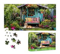 Bimkole Jardín De Retiro Rompecabezas para Adultos De 1000 Piezas, Paisaje Rompecabezas De Papel De 1000 Piezas, Un Divertido Y Desafiante para Decorar Toda La Familia, 80 X 41 cm