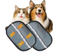 Bimkole Manopla Quita Pelos Mascota, Guantes De Aseo para Mascotas, Guantes De Doble Cara para Perros Y Gatos, Guantes De Aseo De Silicona, Guantes para Quitar El para Un Pelaje Y Saludable 2 Pieza